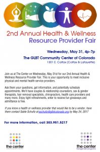 2nd Annual Health and Wellness Resource Provider Fair at The Center